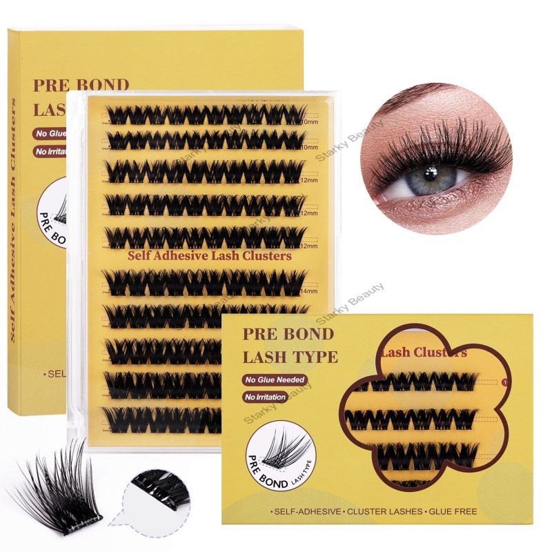 DIY segmented extension false eyelashes, adhesive free, non removable self-adhesive eyelashes