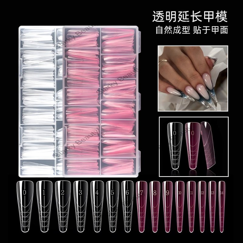 Extended Nail Piece Cowboy Nail Piece Transparent French Flat Head Cowboy Nail Piece Nail Salon