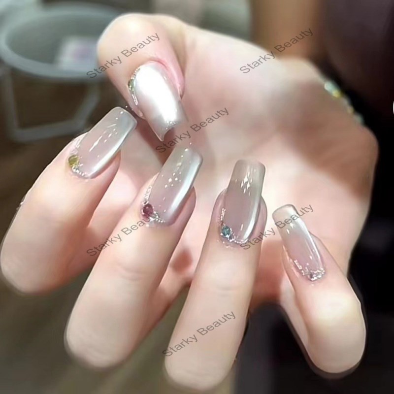 Handmade Wearing Armor New Eternal Night Star River Zircon Chasing Light Wholesale Nail Patch
