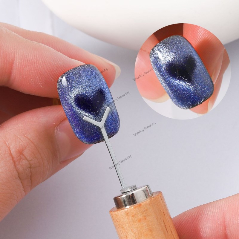 New Heart-shaped Cat Eye Nail Art Tools Y Shape Small Iron Piece
