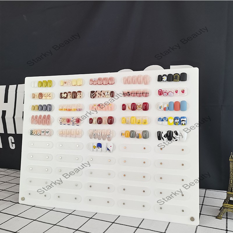 Nail art live broadcast magnetic strip acrylic wearable nail work sample magnetic display board
