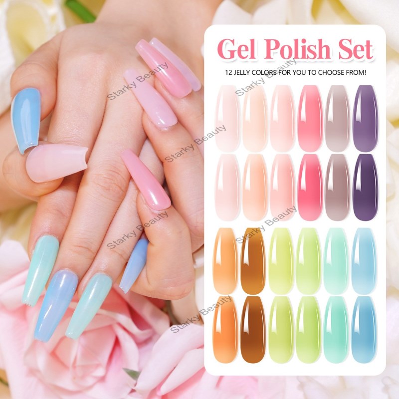 2025 Jellynail polish gel polish nude color ice transparent nail polish