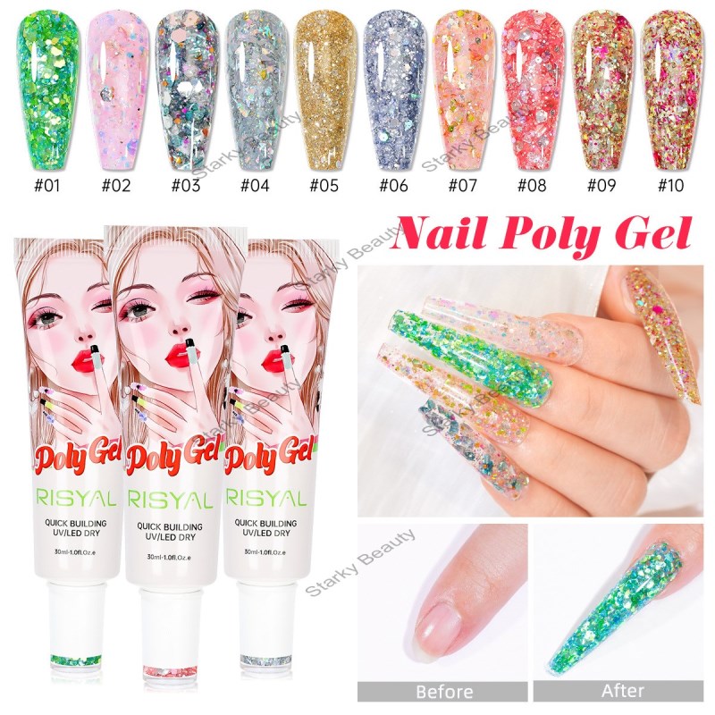 nail construction gel phototherapy paperless holder 30ml crystal extension gel