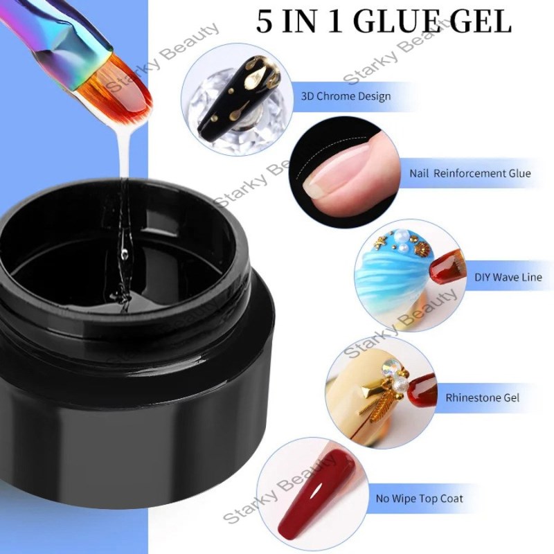 Nail art 3D hard gel 4-in-1 model gel self leveling gel hema free