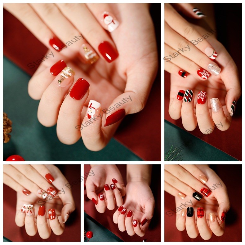 Fake nail press on nail Christmas wearing nail art product collection