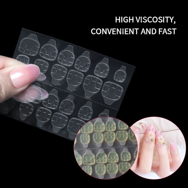 Double-Side Nail Glue Sticker Waterproof Breathable Jelly Double Sided Nails Adhesive Tabs