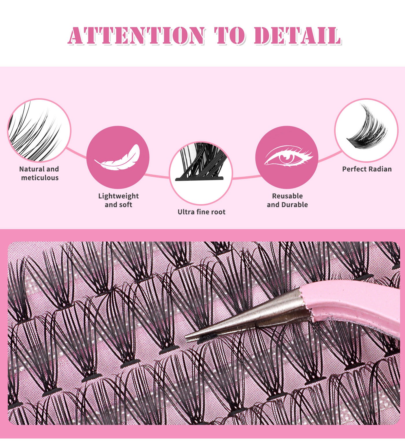 european and american diy segmented messy exaggerated 8-18mm large capacity d-roll eyelash