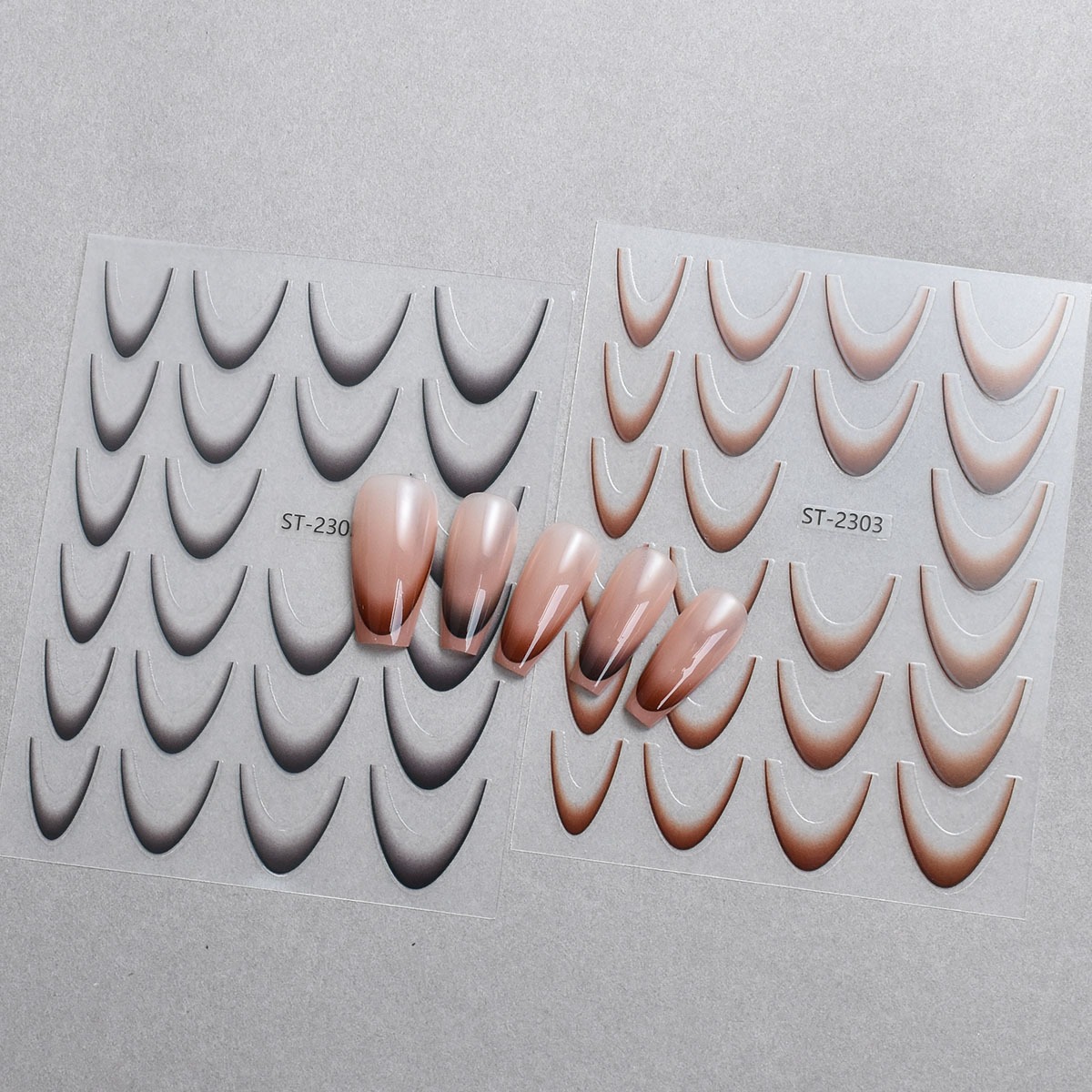 french 12colors european and american style nail stickers with simple and high quality nail stic