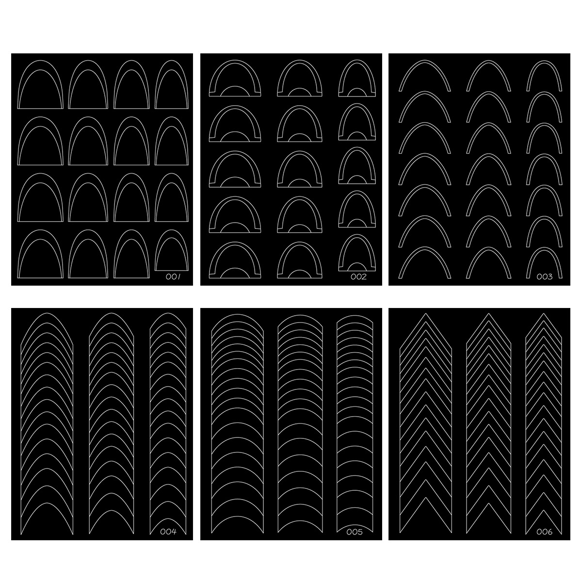 new classic hollow french stickers high dual use nail art diy french edge assist