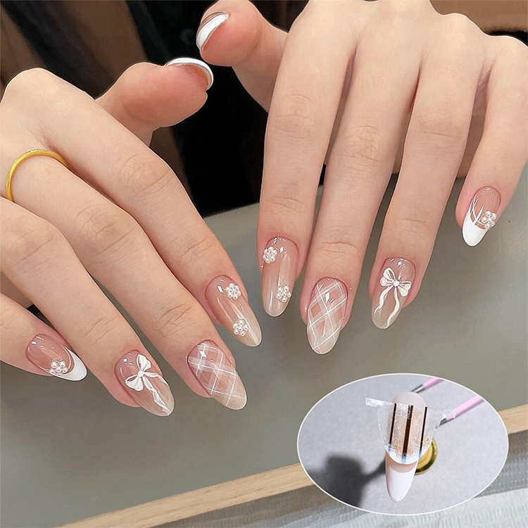 multi purpose grid french stickers with different widths and sizes, french hollow grid diy nail stic