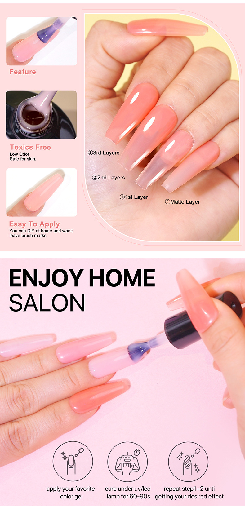 2025 jellynail polish gel polish nude color ice transparent nail polish