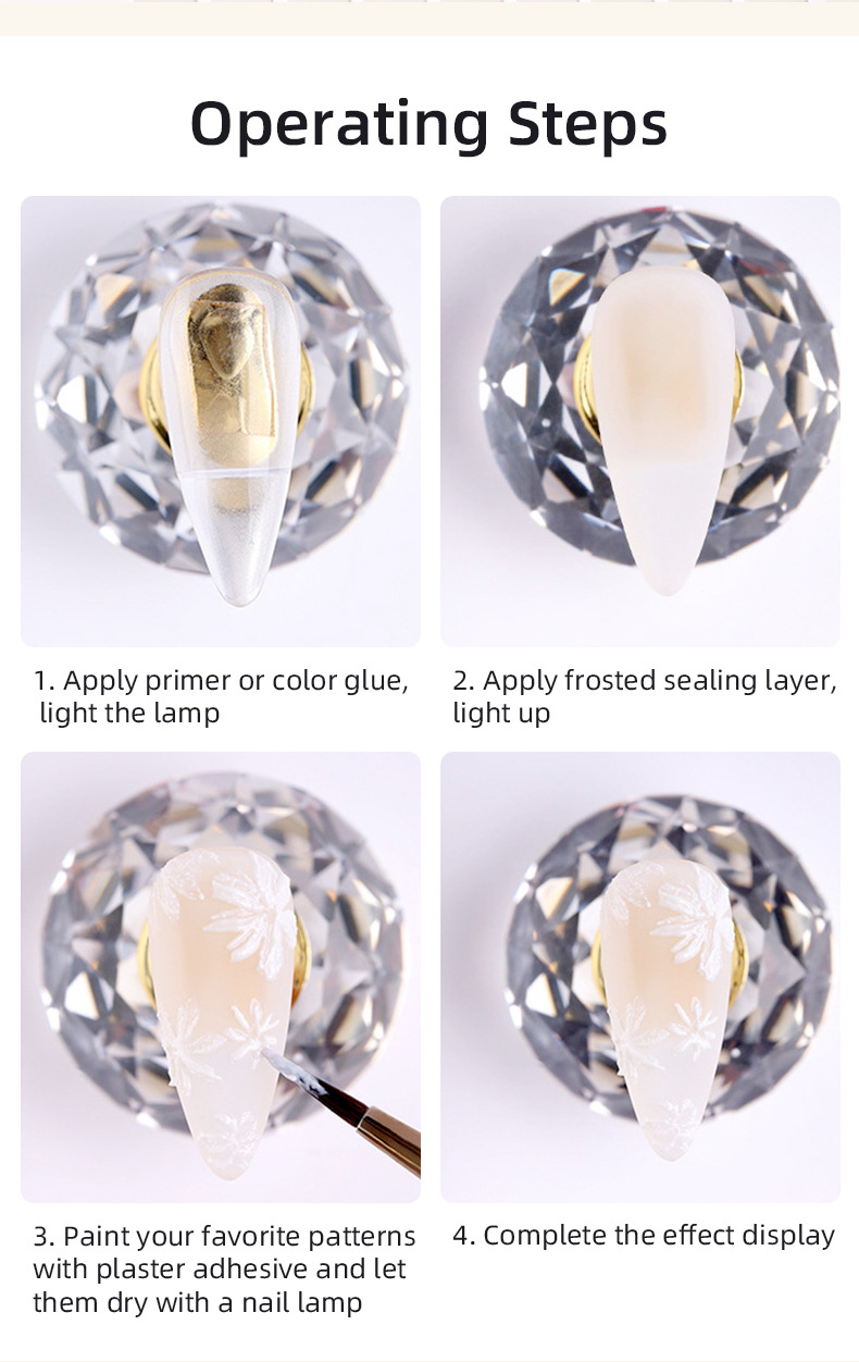 nail art plaster adhesive, 3d painting relief carving adhesive, can be rubbed with powder,