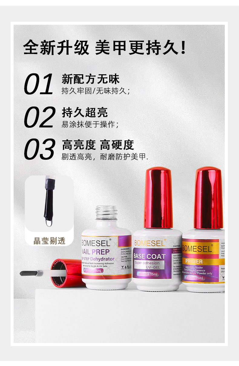 nail functional adhesive non wash sealing layer transfer adhesive nail tempered frosted sealing laye
