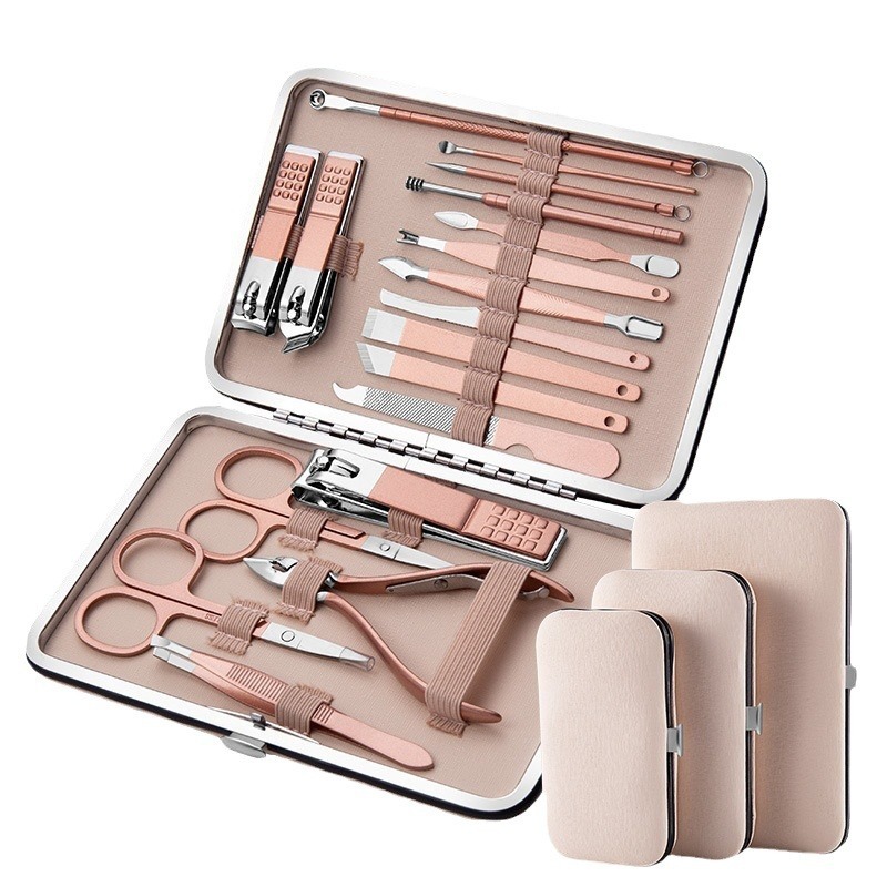 Nail tool set, stainless steel nail clipper set, 18 piece set,