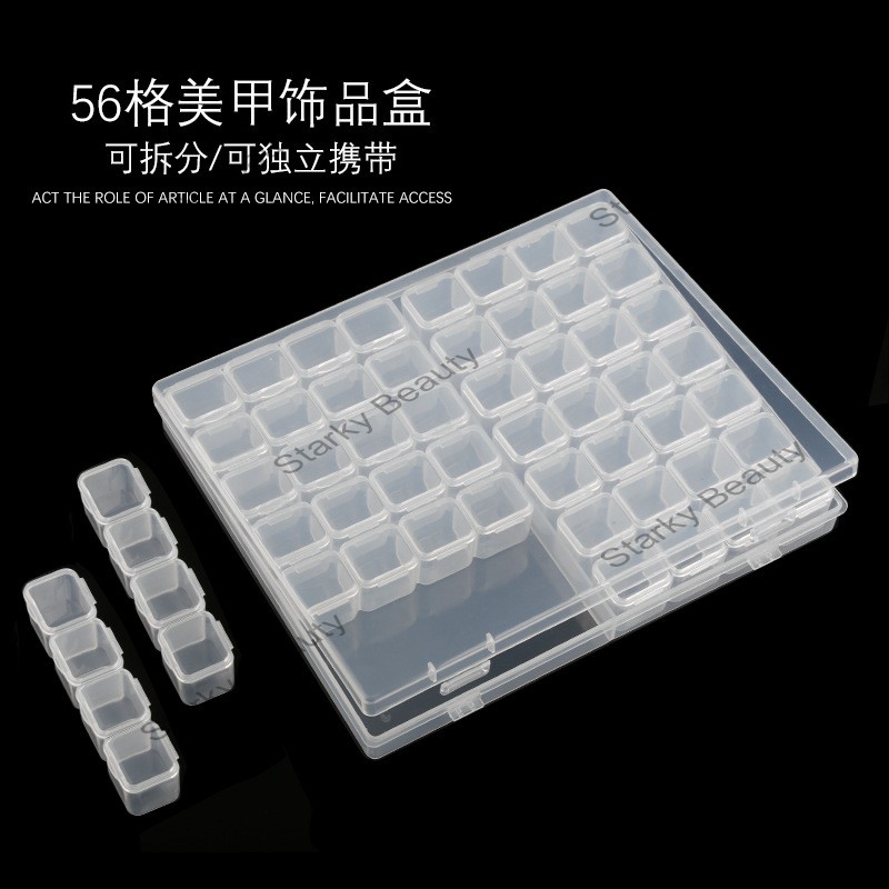 56 Grids 5D DIY Diamond Painting Drill Box Jewelry Box Rhinestone Bead Organizer Storage Container