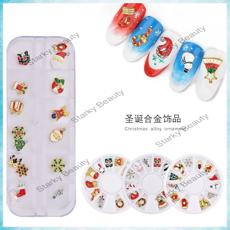 Nail christmas ornament mixed design set