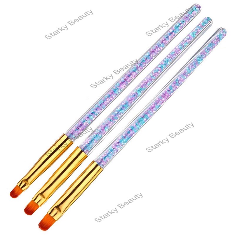 Painted pens three nail pens round pen gel pen French pen nail brush