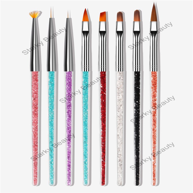 Rhinestone nail uv gel brush