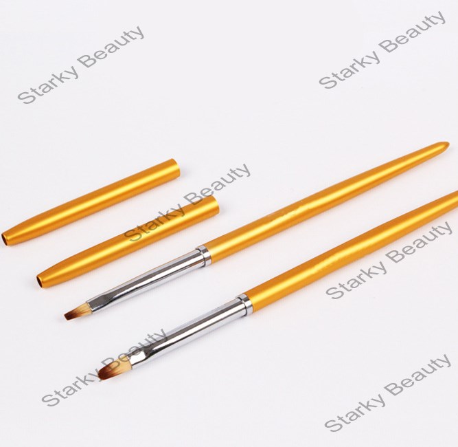 Golden color Nail uv gel drawing thin brush-6#