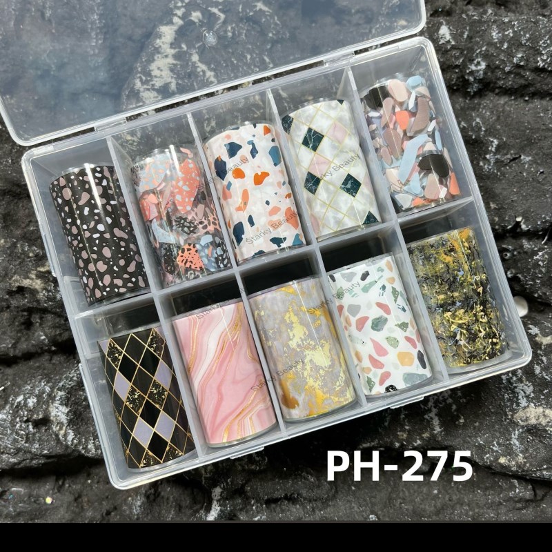 2022 Nail Art Marble Mixed Flowers Small Fresh Starry Paper