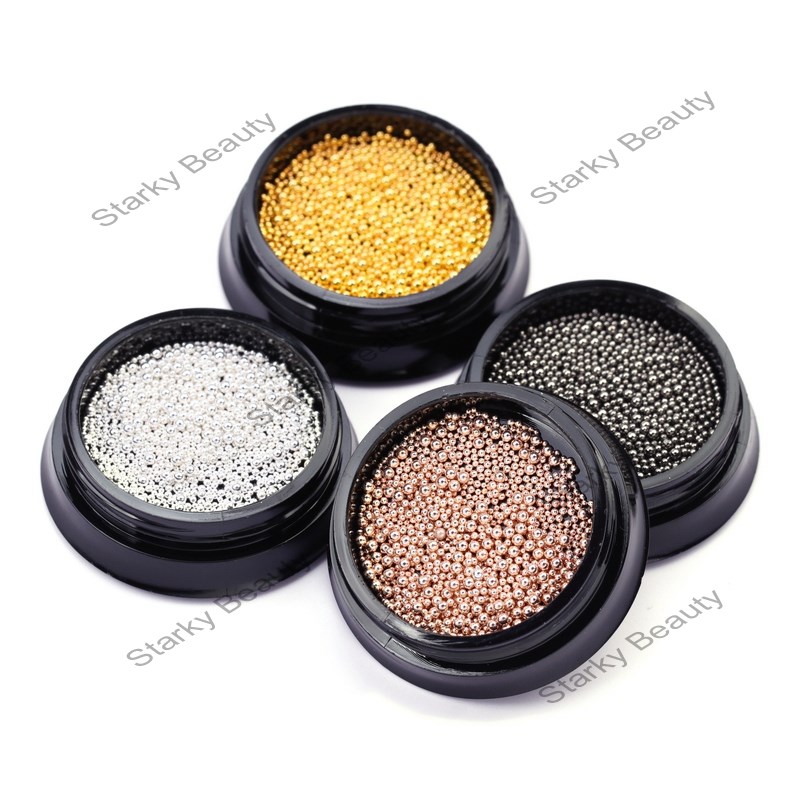 Nail metal ball caviar bead