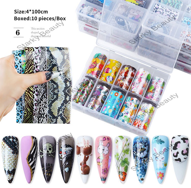 Nail transfer paper flower laser butterfly character punk star transfer paper nail sticker