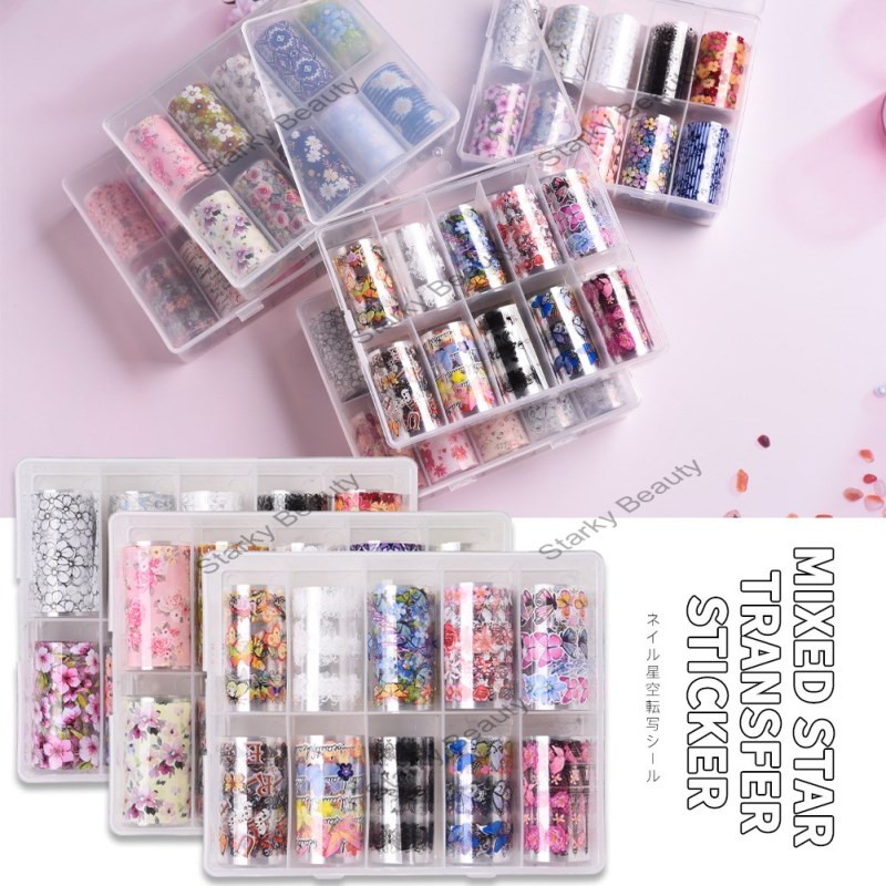 New Flower Series Nail Sticker Star Transfer Paper