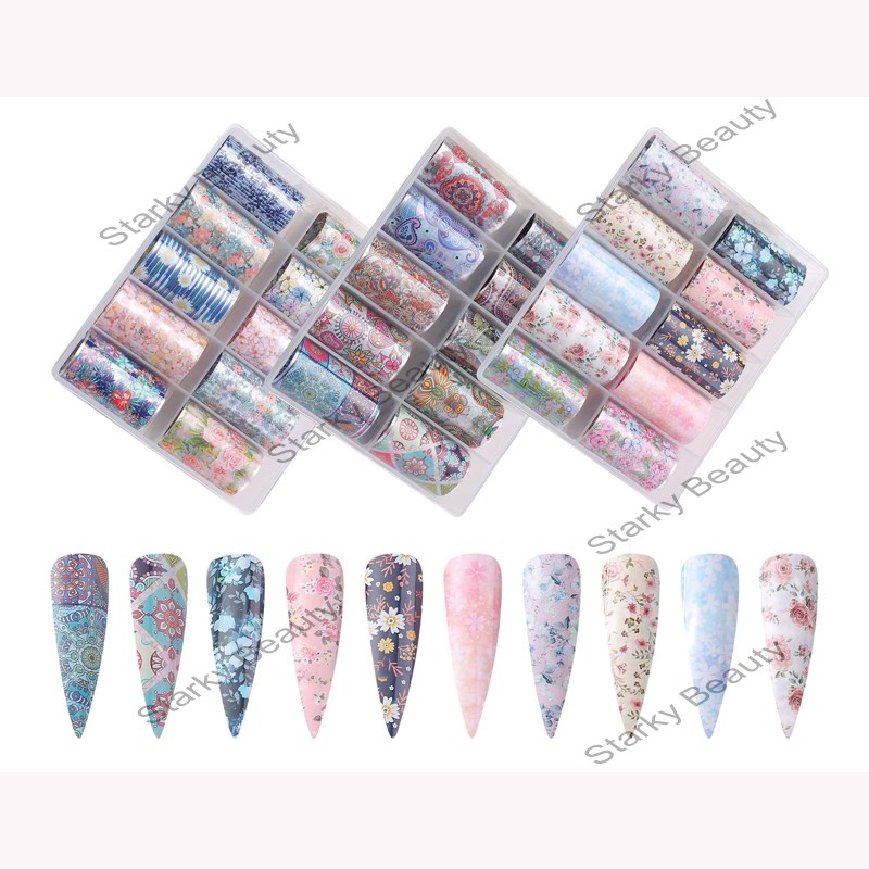 Nail Art Japanese Flower Transfer Paper Small Fresh Flowers In Box