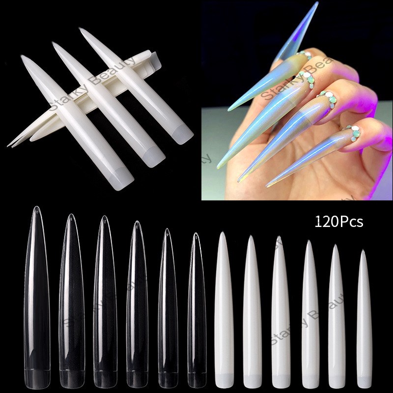 Nail Show Salon Nail Art Nail Art Nail Art Long Fake Nail Practice 120pcs