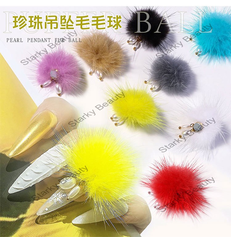 Nail Art Mink Hair Ball Magnet Nail Art Accessories