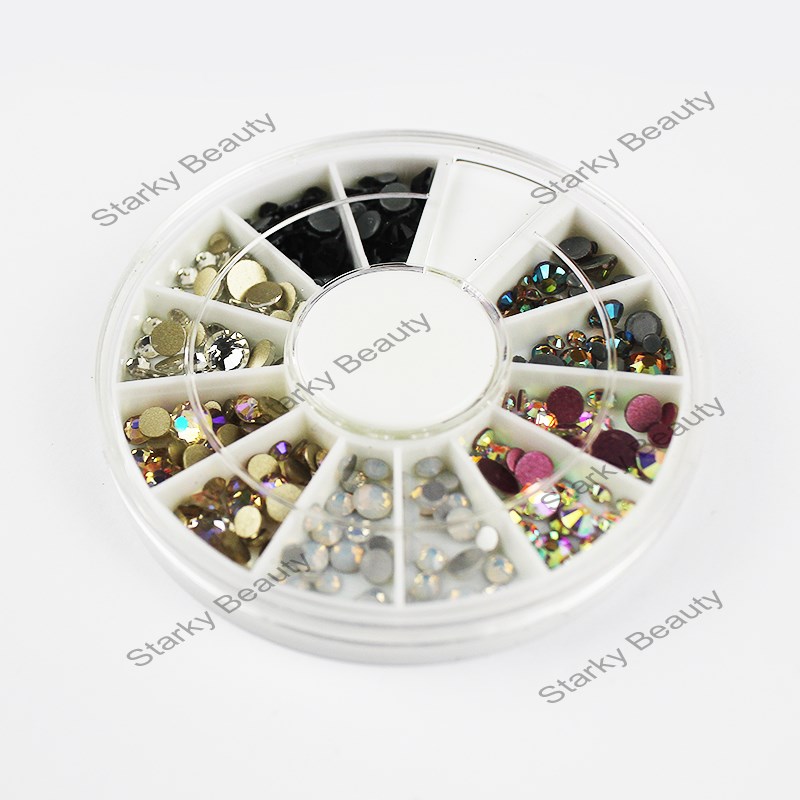 12Grid Nail Rhinestone Set