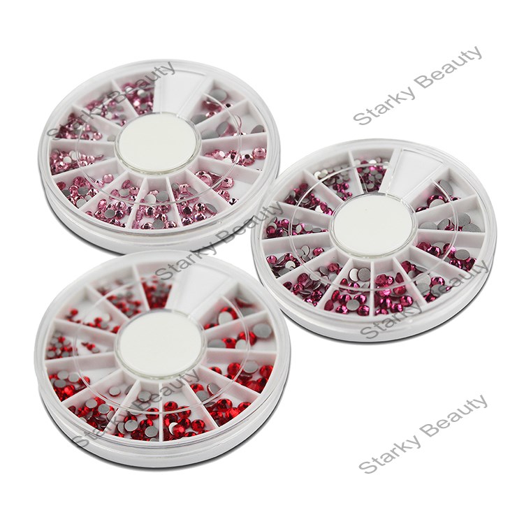 Red Rhinestones in Wheel