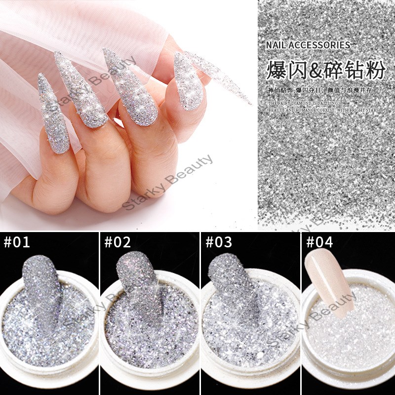 Broken diamond powder nail art micro-dril flash disc high-gloss spar powder nail powder