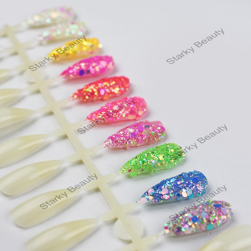 10Colors Glitter Nail Powder