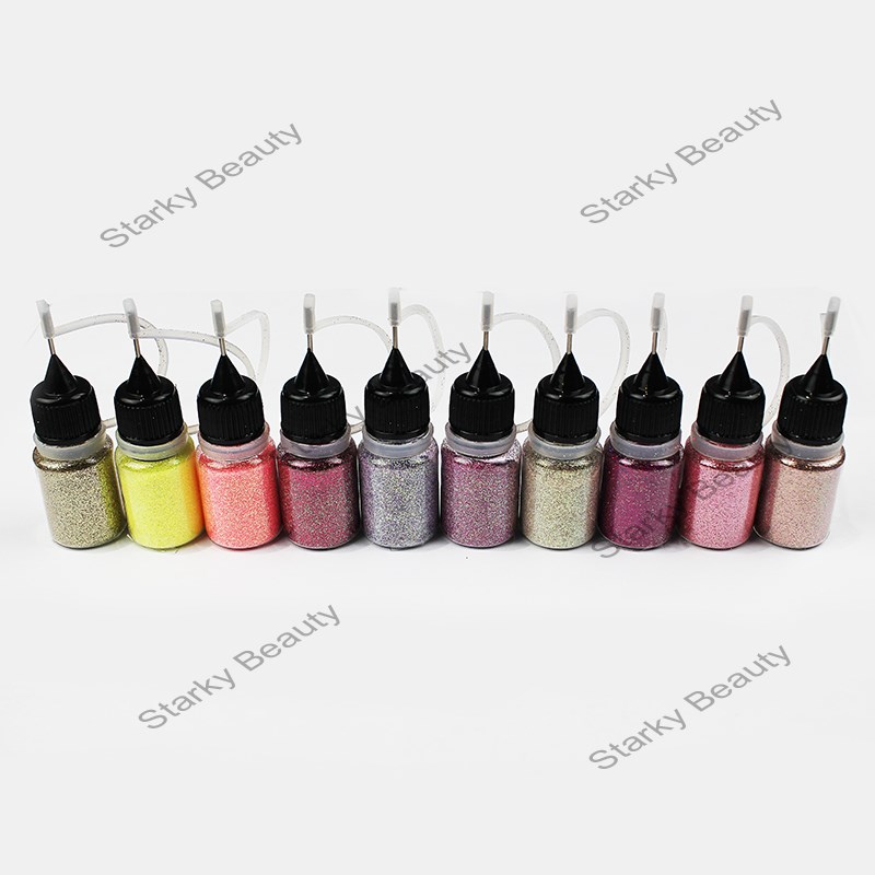 10Colors nail art glitter