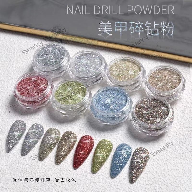 Nail Art Micro-Diamond Crystal Diamond Sand Nail Art Jewelry Small Flash Nail drill powder