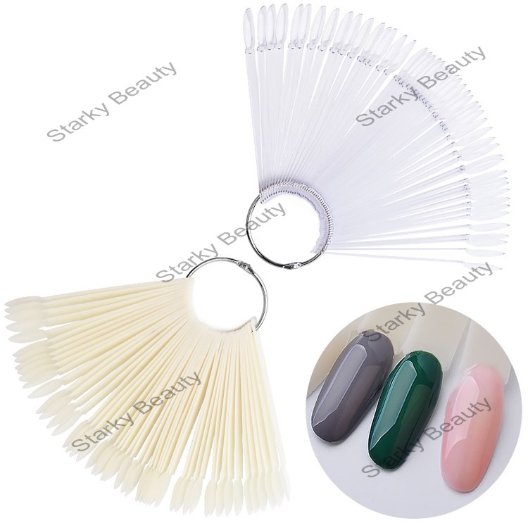 oval plastic nail art color chart display 50tips