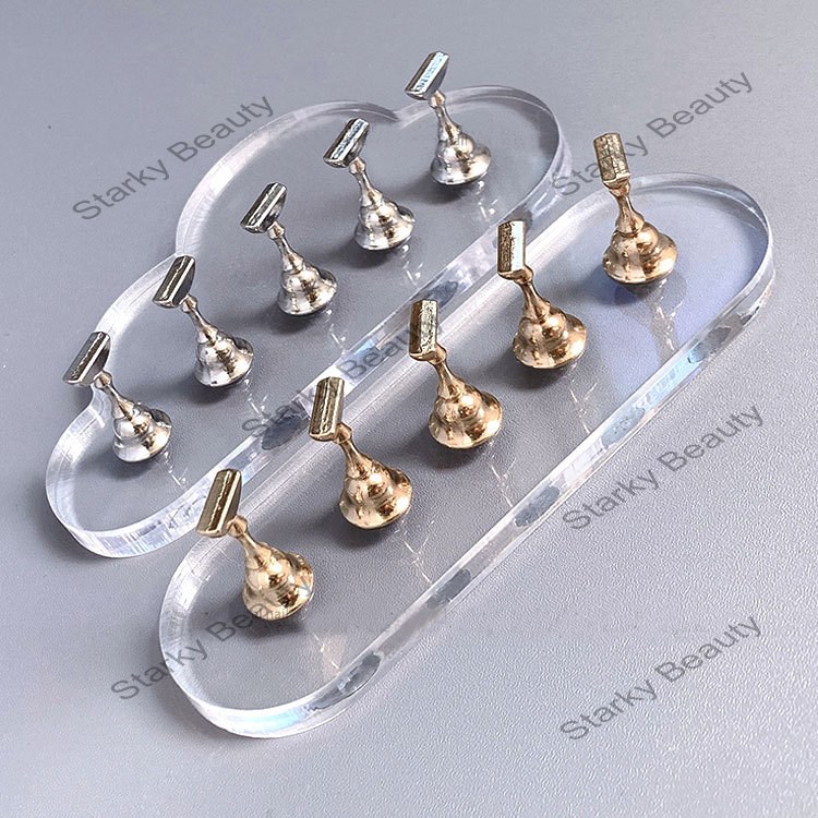 Thickness Nail Holder Base Fake Nail Magnet Acrylic Nail Holder Practice Display