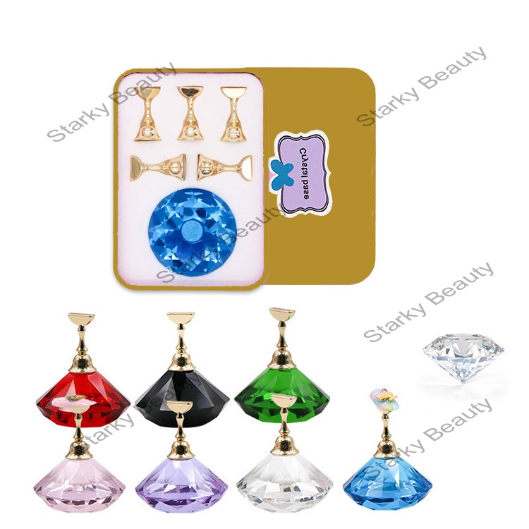 Magnetic Crystal Nail Tips Practice Stand Display