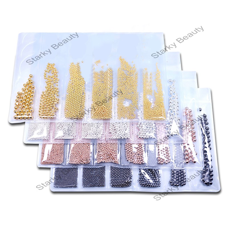 Mini Small Nail Beads Stainless Steel Nails Art Decorations Gun Black Rose Gold Studs