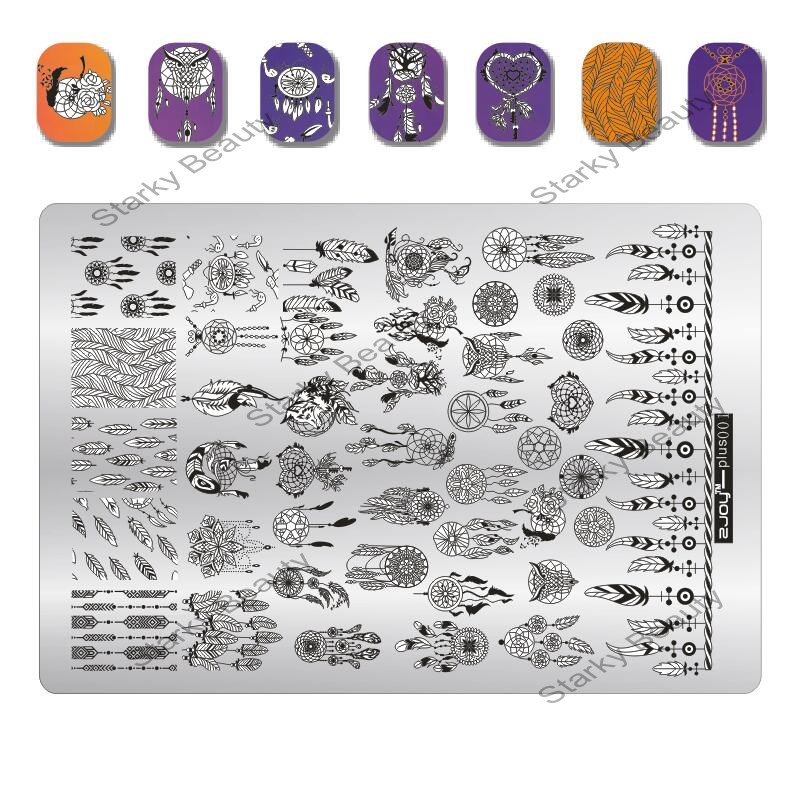 Big Size ZJOY PLUS Stamping Nail Art Manicure Template Stamp