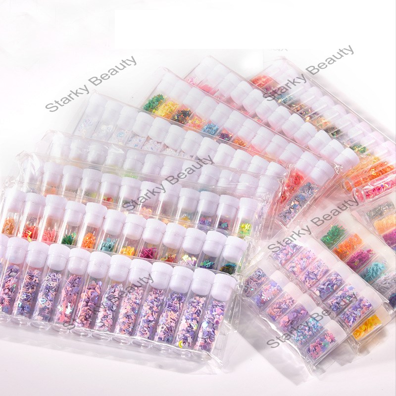 Hot Sale 12 Colors Nail Art Accessories Nail Patch DIY Nail Art Glitter