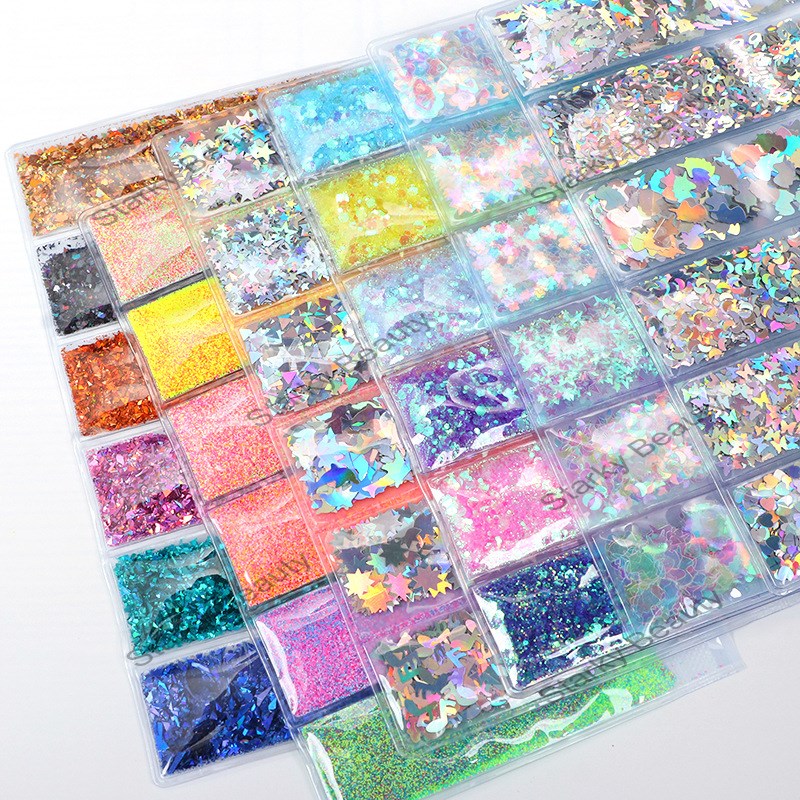 6 Cell Bag Nail art sequins nail art patch