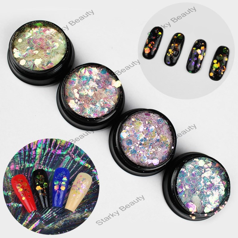 Aurora nail glitter