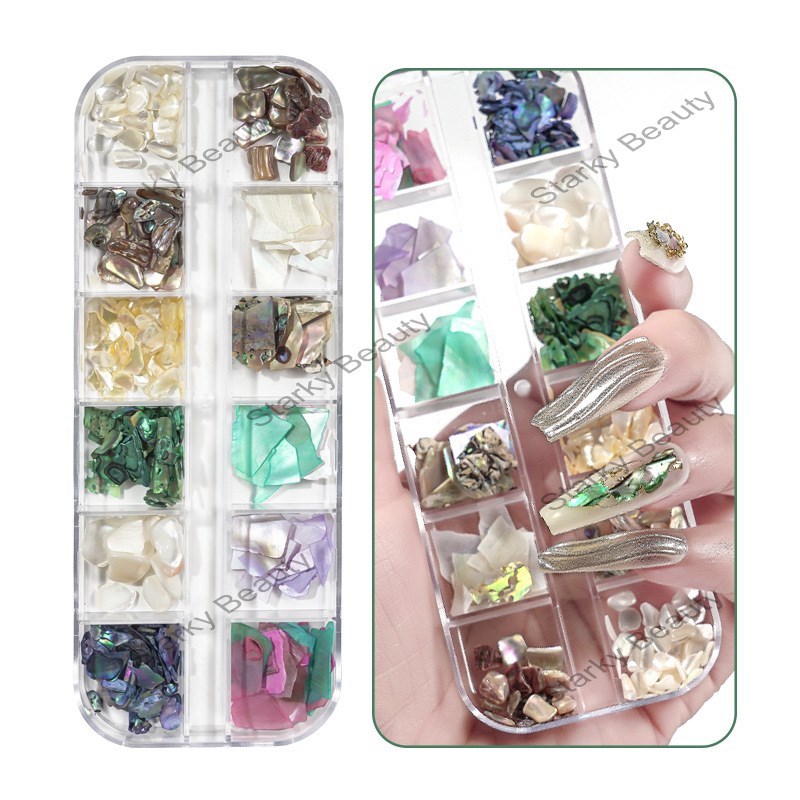 Manicure jewelry shell piece broken abalone piece paper atural irregular nail decoration