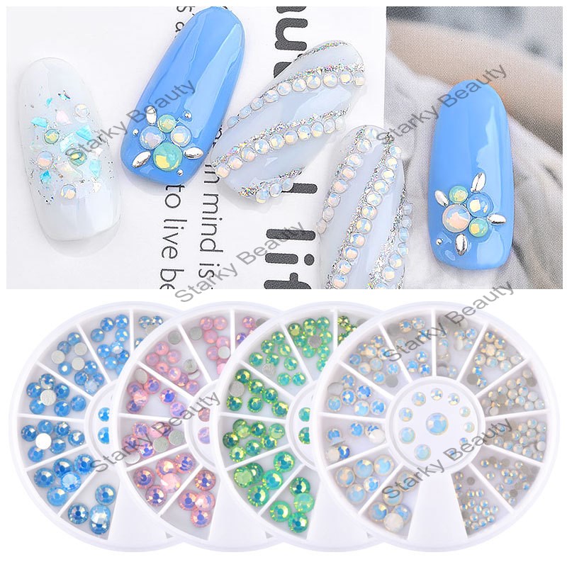 nail rhinestones diamonds opal Rhinestones in wheel