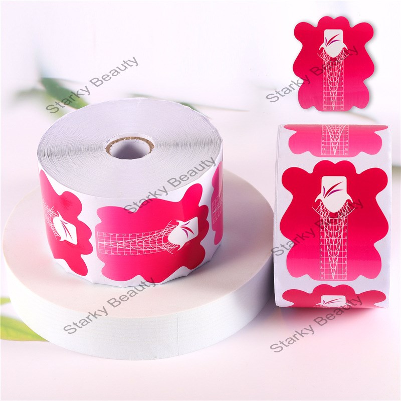 Nail extension paper, peach flower shape gel nail form of nail supplies