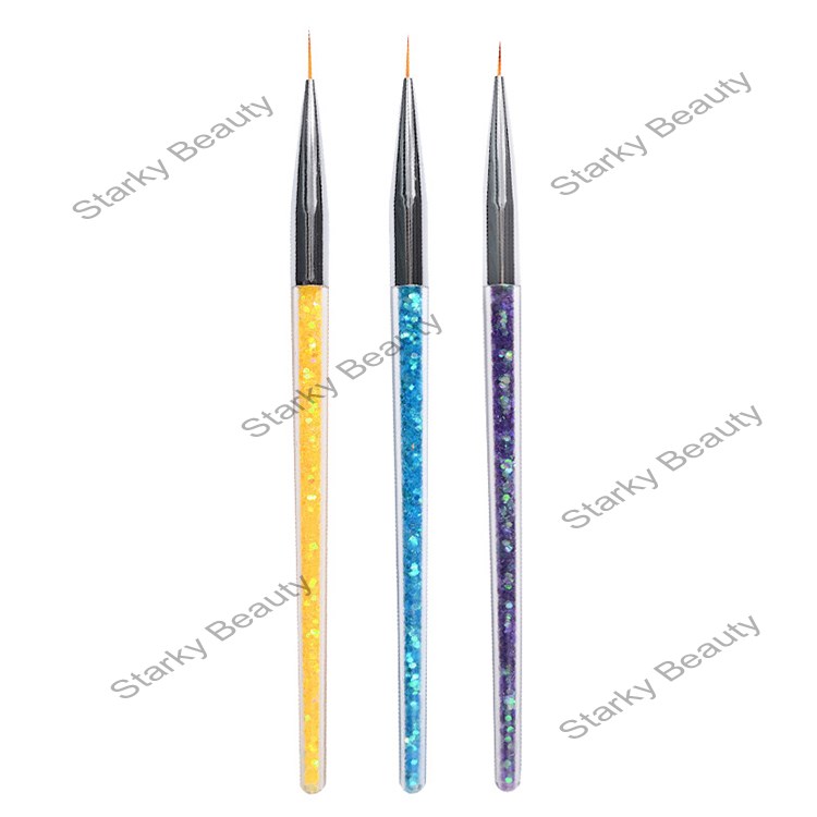 3pcs Nail Art Pen Brush Drawing Liner Design Nail Tip striping brush set