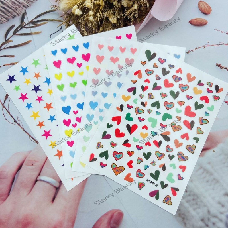 2022 Heart Love 4d nail sticker