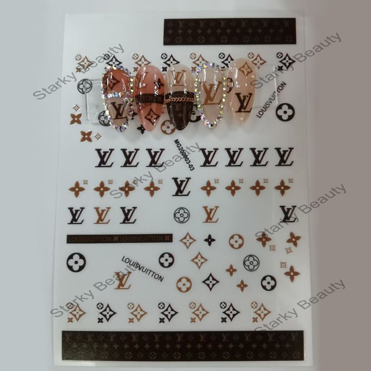 MG logo 4d nail art stickers